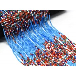 Бусины из кошачьего глаза (синт.) шарик 2мм цвет голубой, 37см, 180 бусин (иск.)