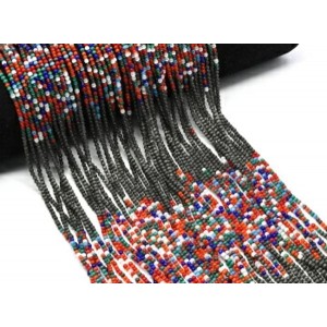 Бусины из кошачьего глаза (синт.) шарик 2мм цвет серый, 37см, 180 бусин (иск.)