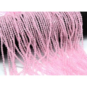 Бусины из кошачьего глаза (синт.) шарик гр.3мм цвет розовый, 37см, 127 бусин (иск.)