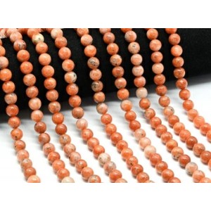 Бусины из солнечного камня (гелиолит) шарик 8мм, 40см, 49 бусин