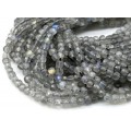 Бусины из лабрадорита кубик гр.4мм, 39см, 95 бусин