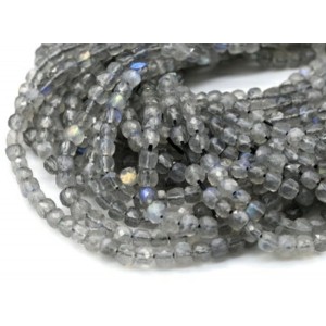 Бусины из лабрадорита кубик гр.4мм, 39см, 95 бусин