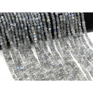Бусины из лабрадорита кубик гр.5мм, 39см, 85 бусин