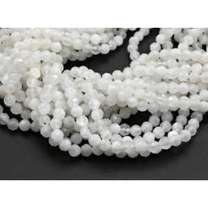 Бусины из лунного камня (Адуляр) шарик гр.6мм, 39см, 63 бусины