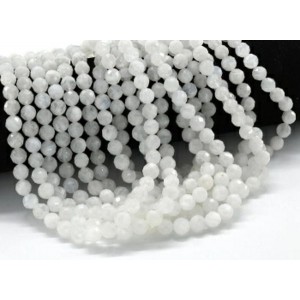 Бусины из лунного камня (Адуляр) шарик гр.8мм, 39см, 51 бусина