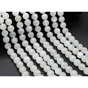 Бусины из лунного камня (Адуляр) шарик 12мм, 39см, 31 бусина