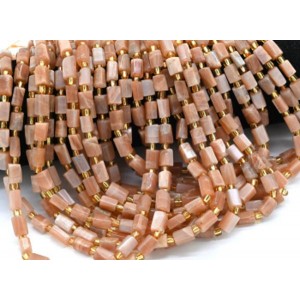 Бусины из беломорита цилиндр с гранями 6*10мм, 38см, 33 бусины