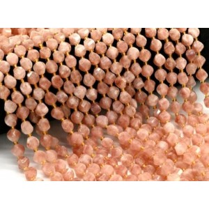 Бусины из кальцита шарик с гранями 8мм цвет беломорит, 38мм, 38 бусин