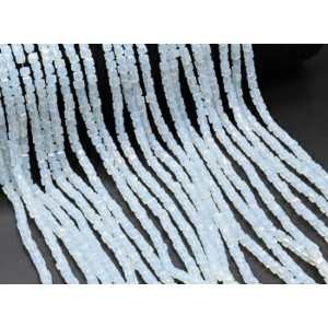 Бусины из лунного камня (имитация) кубик с гранями 4мм, 40см, 97 бусин