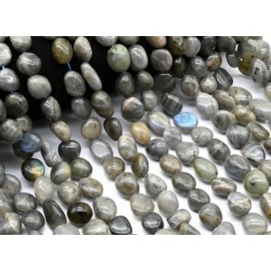 Бусины из лабрадорита галтовка 12*15мм, 40см, 27 бусин