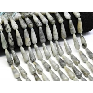 Бусины из лабрадорита капля 10*30мм, 40см, 13 бусин Бусины из лабрадорита капля 10*30мм, 40см, 13 бусин