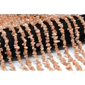 Бусины из солнечного камня (гелиолит) галтовка мелкая 5*2мм, 40см, 155 бусин