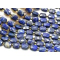 Бусины из лазурита афганского прямоугольник с граями 8*10мм, 37см, 30 бусин