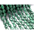 Бусины из малахита капля 10*14мм, 40см, 29 бусин, 33,8г