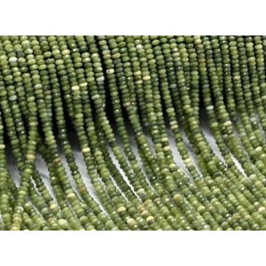 Бусины из нефрита рондель гр.4*2мм, 38см, 195 бусин