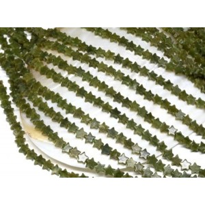 Бусины из нефрита звезда 6*6мм, 38см, 73 бусины