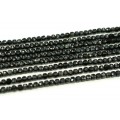 Бусины из обсидиана кубик гр.4мм, 38см, 90 бусин