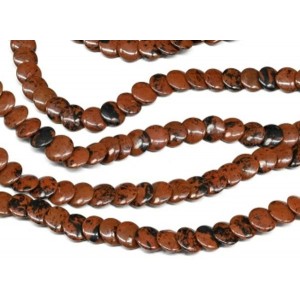 Бусины из обсидиана радужного круг 12мм, 38см, 45 бусин