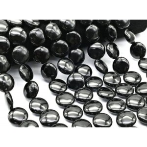 Бусины из обсидиана черного круг 20мм, 39см, 20 бусин