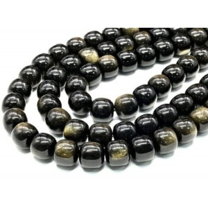 Бусины из обсидиана радужного рондель 14*13мм, 38см, 29 бусин Бусины из обсидиана радужного рондель 14*13мм, 38см, 29 бусин
