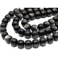 Бусины из обсидиана седого рондель 12*11мм, 38см, 34 бусины