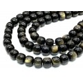 Бусины из обсидиана радужного рондель 12*11мм, 38см, 34 бусины