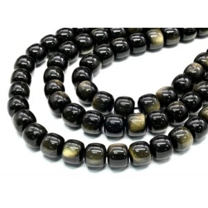 Бусины из обсидиана радужного рондель 12*11мм, 38см, 34 бусины