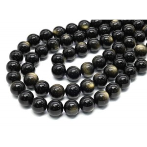 Бусины из обсидиана радужного шарик 12мм, 38,5см, 32 бусины Бусины из обсидиана радужного шарик 12мм, 38,5см, 32 бусины