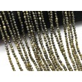 Бусины из обсидиана золотого гр.2мм, 40см, 160 бусин