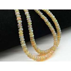 Бусины из Опала рондель граненый 41см, 156 бусин, 10,2г