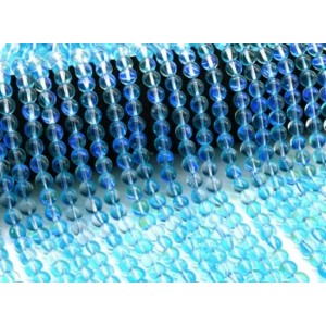 Бусины из опала искусственного шарик 8мм цвет лазурный, 38см, 49 бусин