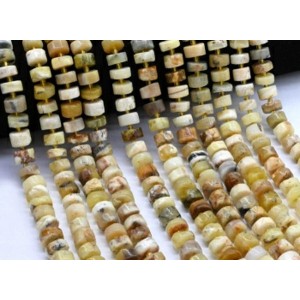 Бусины из натурального опала диски 10*6мм, 40см, 50 бусин