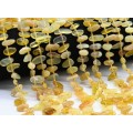 Бусины из опала желтого галтовка 6*14мм, 38см, 50 бусин