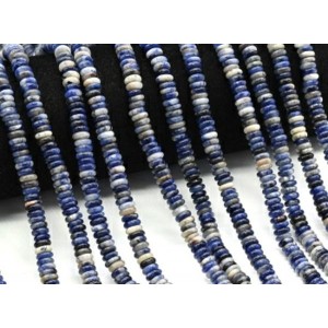 Бусины из содалита диски 6*2мм, 38см, 160 бусин