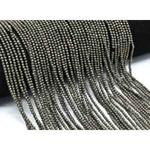 Бусины из пирита шарик гр.2мм, 38см, 205 бусин