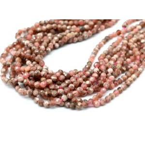 Бусины из родохрозита шарик гр.3мм, 39см, 120 бусин