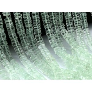 Бусины из аметиста зеленого (празиолит) диски гр.7*3мм, 41см, 165 бусин, 37г