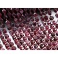 Бусины из кальцита шарик с гранями 10мм цвет рубин, 38мм, 32 бусины
