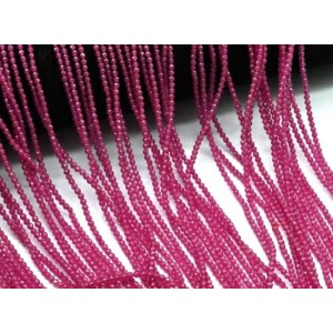 Бусины из рубина шарик гр.2мм, 38см, 190 бусин