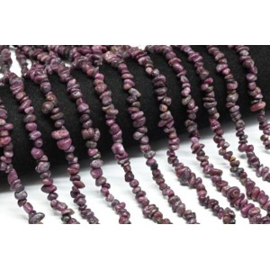 Бусины из рубина галтовка 5*4мм, 40см, 115 бусин