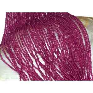 Бусины из рубина шарик гр.2мм, 39см, 175 бусин