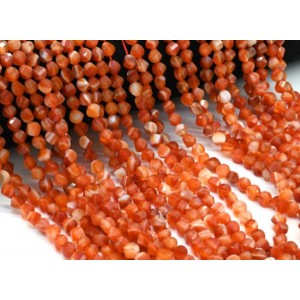 Бусины из сердолика овал витой гр.5*6мм, 37см, 63 бусины