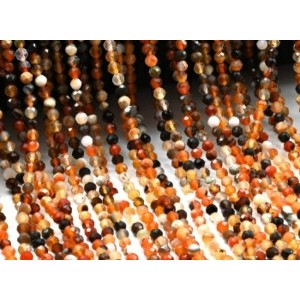 Бусины из сардоникса шарик гр 3мм, 37см, 128 бусин
