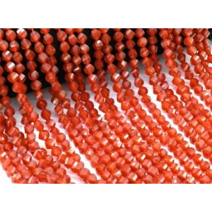 Бусины из сердолика овал витой гр.5*6мм, 37см, 63 бусины