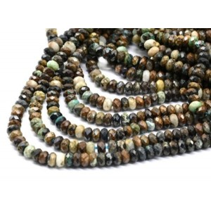 Бусины из хризоколлы рондель гр.4*2мм, 38см, 160 бусин