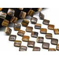 Бусины из тигрового глаза ромб 25*25мм, 39см, 15 бусин