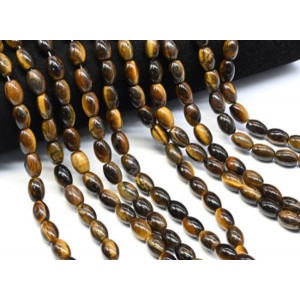 Бусины из тигрового глаза рис 8*12мм, 39см, 33 бусины Бусины из тигрового глаза рис 8*12мм, 39см, 33 бусины