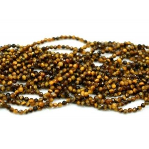 Бусины из тигрового глаза шарик гр.3мм, 38см, 115 бусин