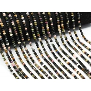 Бусины из турмалина рондель огранка 4*3мм, 39см, 143 бусины