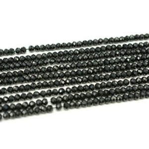 Бусины из турмалина шерл рондель гр.5*3мм, 39см, 120 бусин